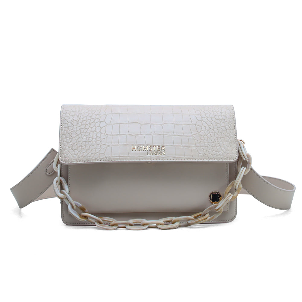 Hamster London Roma Flap Bag Beige