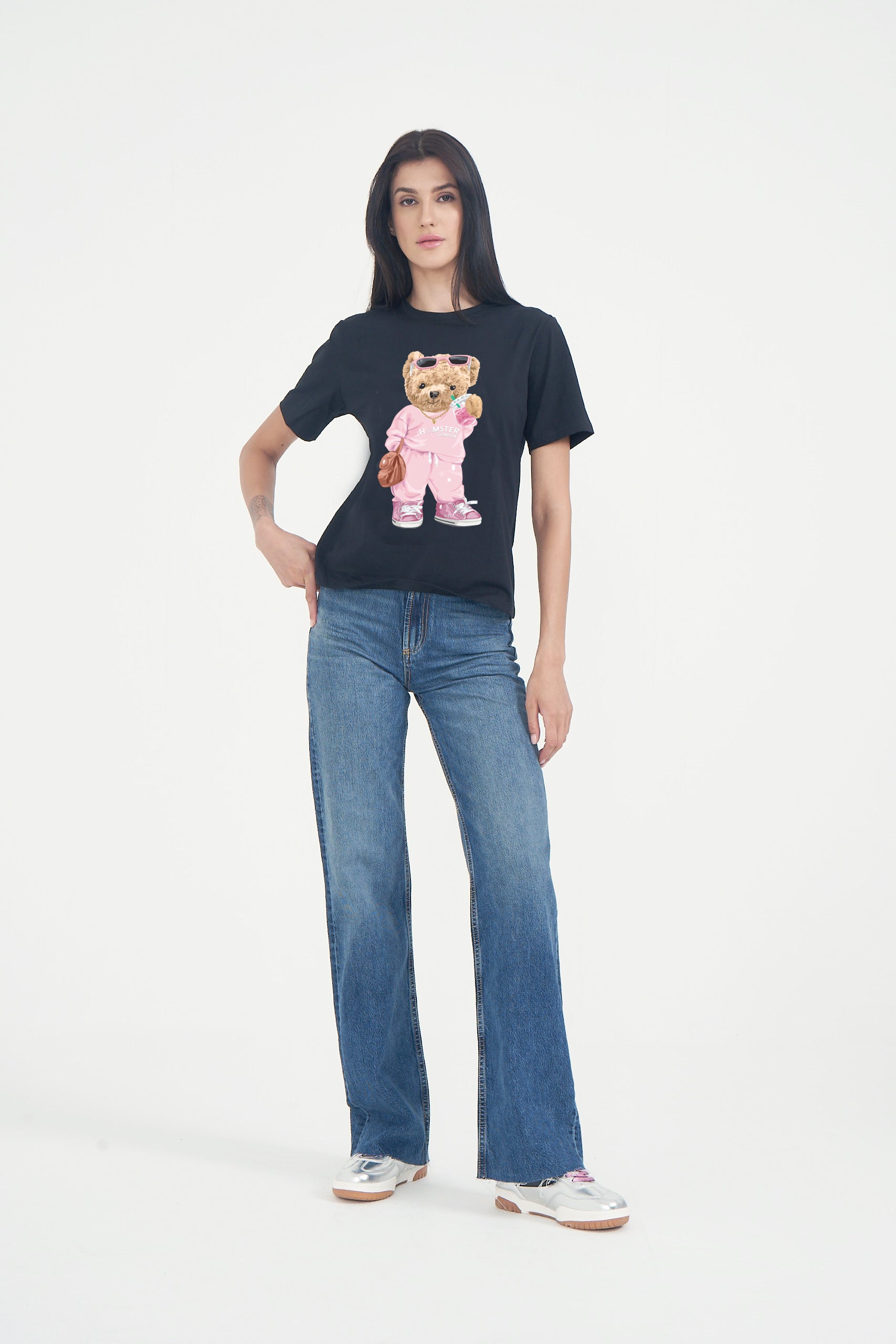 Hamster London Ted H Coffee Run T-Shirt Black