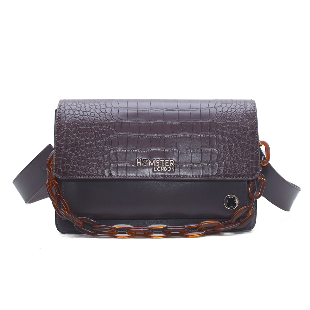 Hamster London Roma Flap Bag Brown