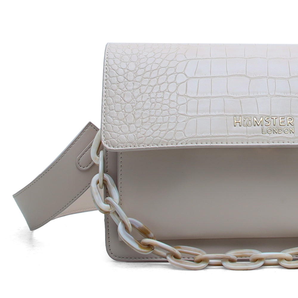 Hamster London Roma Flap Bag Beige