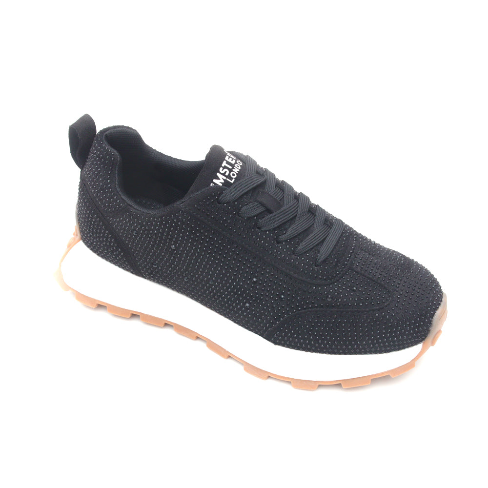 Hamster London Love Stone Black Sneakers