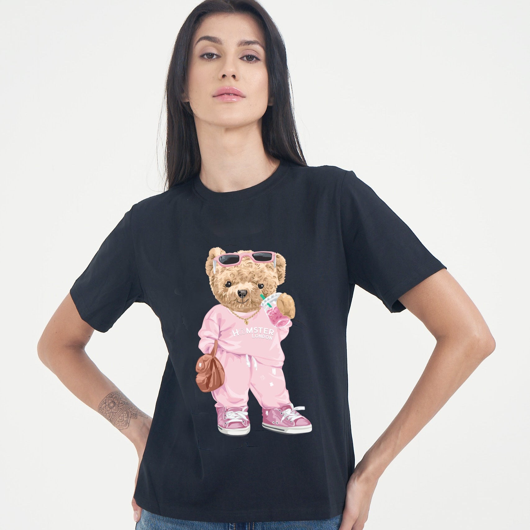 Hamster London Ted H Coffee Run T-Shirt Black