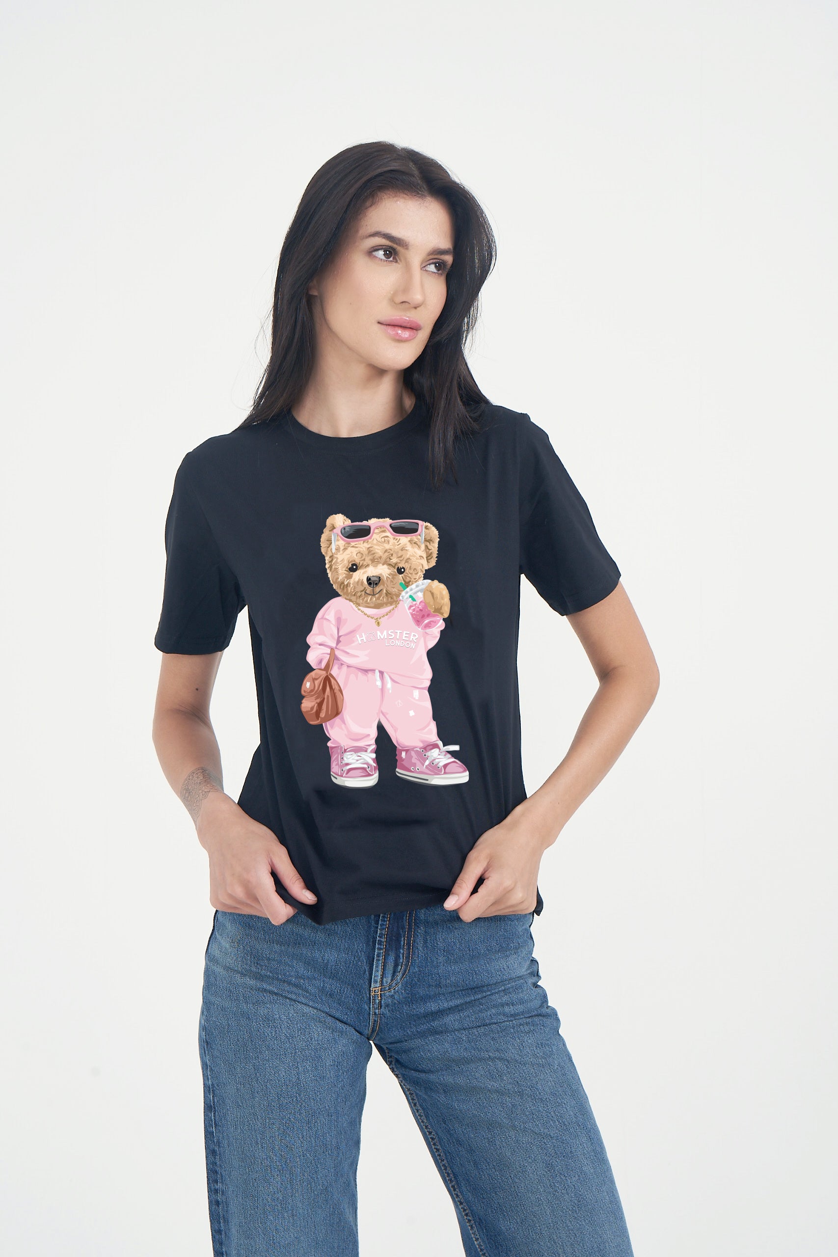 Hamster London Ted H Coffee Run T-Shirt Black