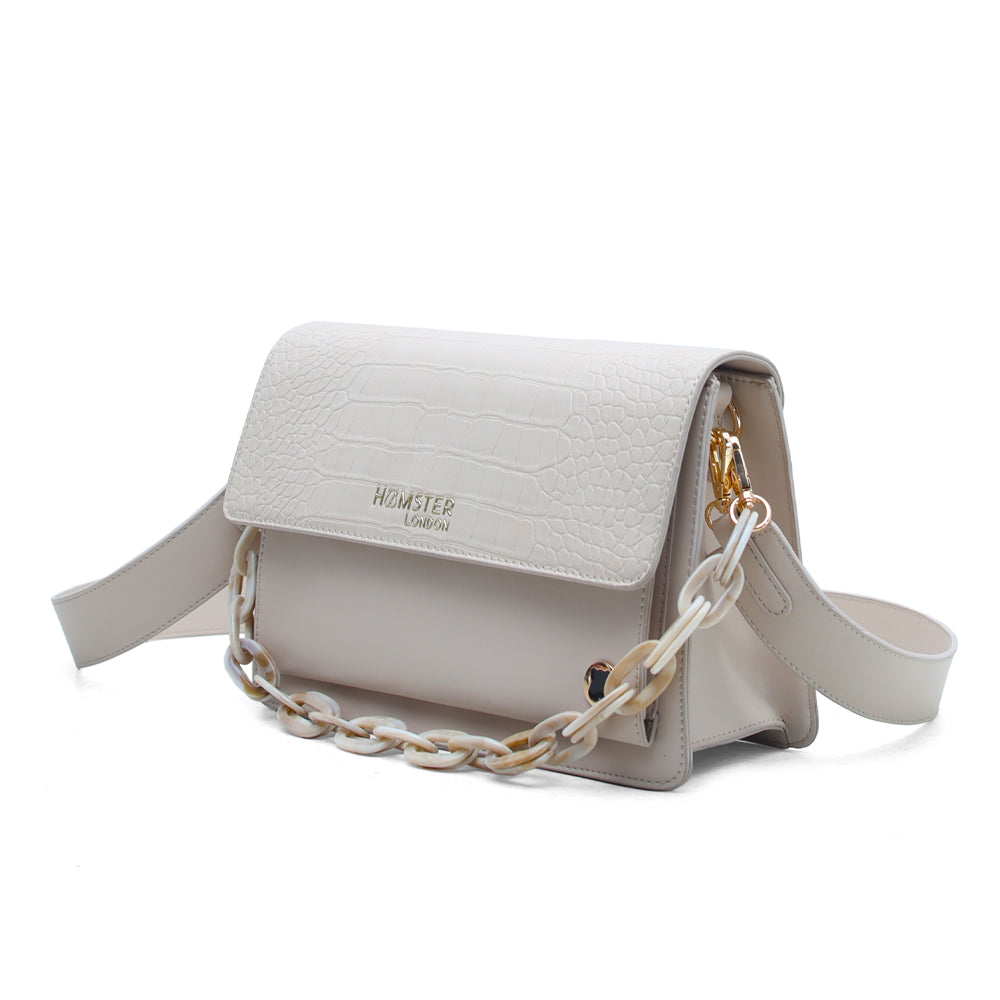 Hamster London Roma Flap Bag Beige
