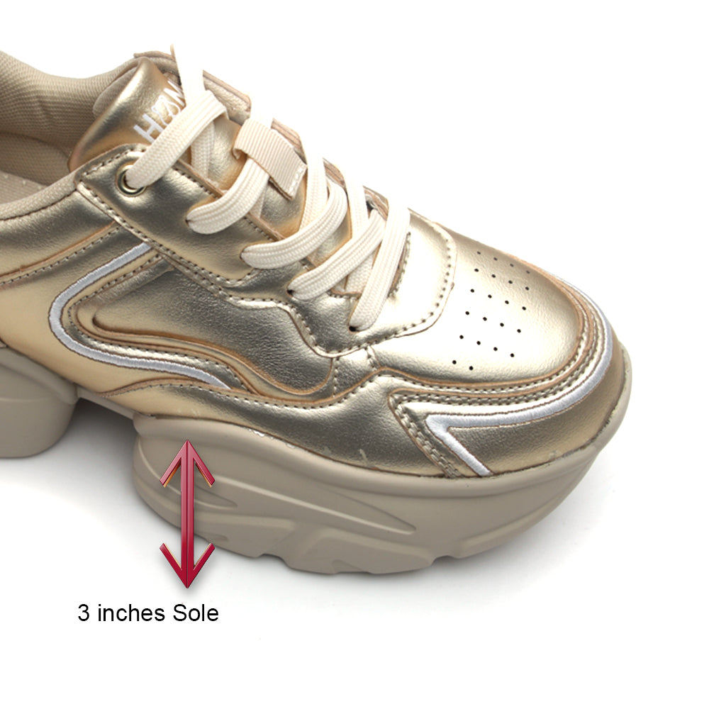 Hamster London Matte Gold Party Sneakers