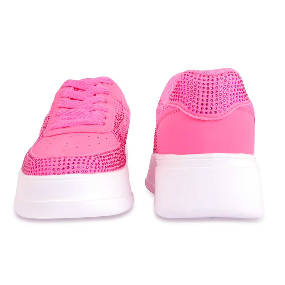 Hamster London Marcella Fire Hot Pink Party Sneakers