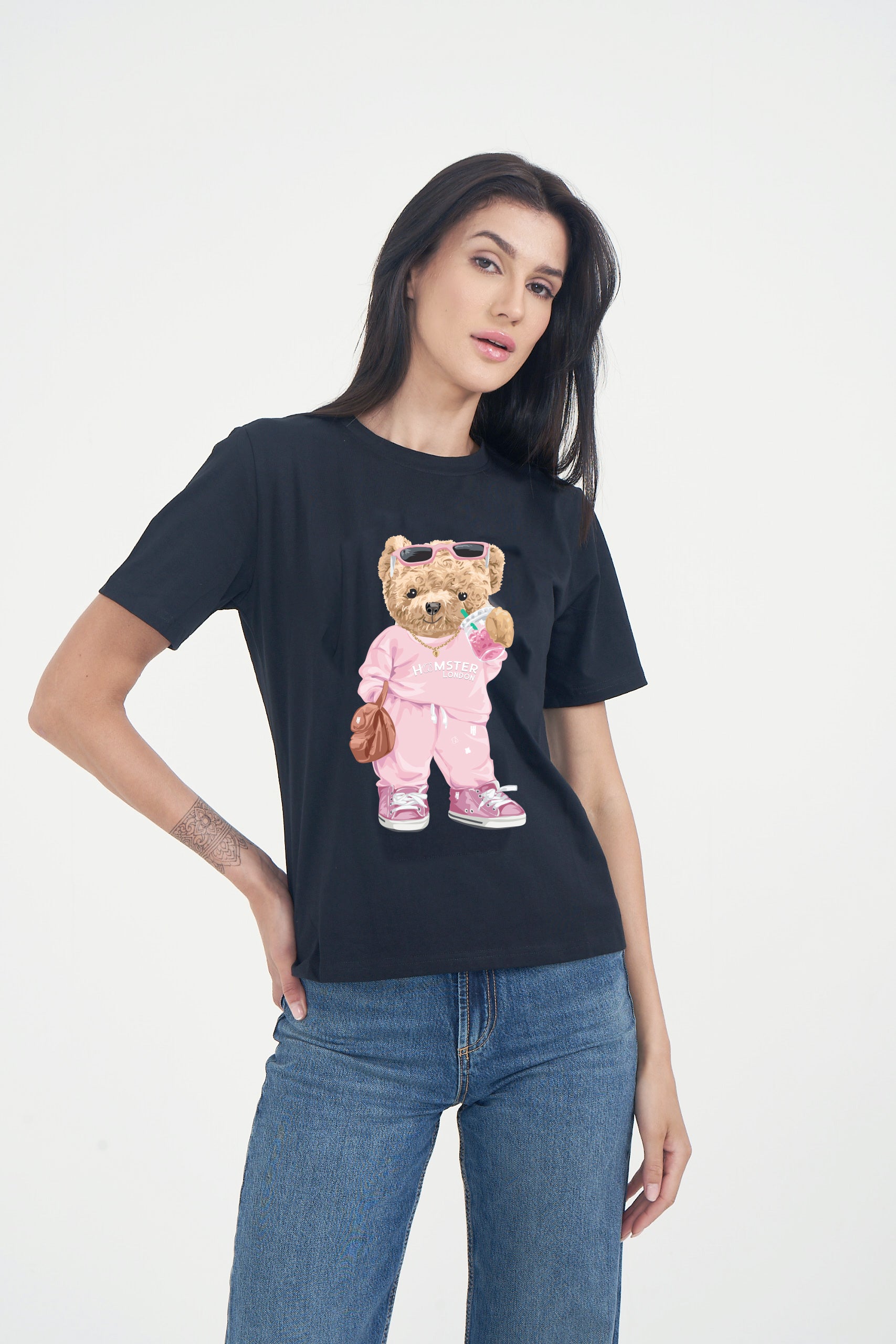 Hamster London Ted H Coffee Run T-Shirt Black