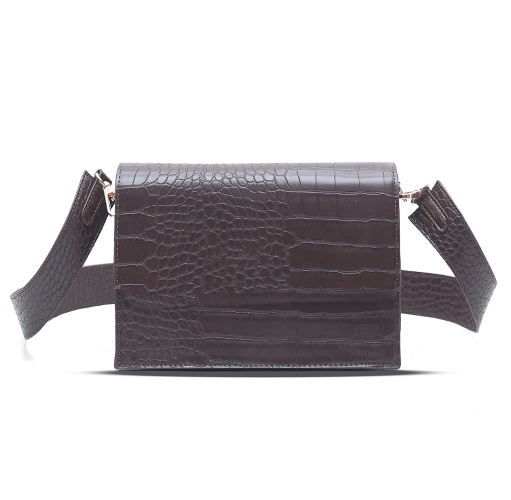 Hamster London Roma Mini Flap Bag Brown