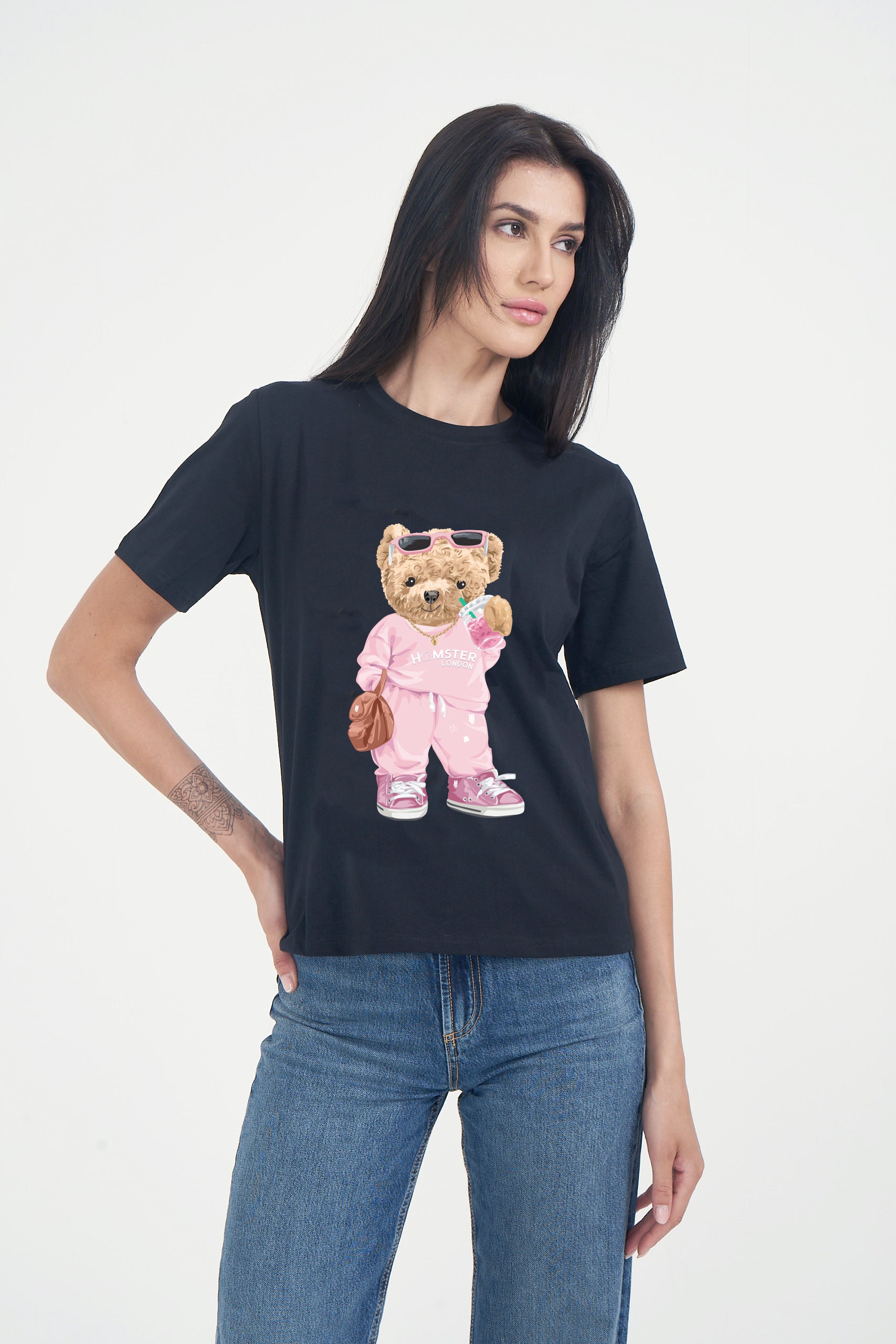 Hamster London Ted H Coffee Run T-Shirt Black