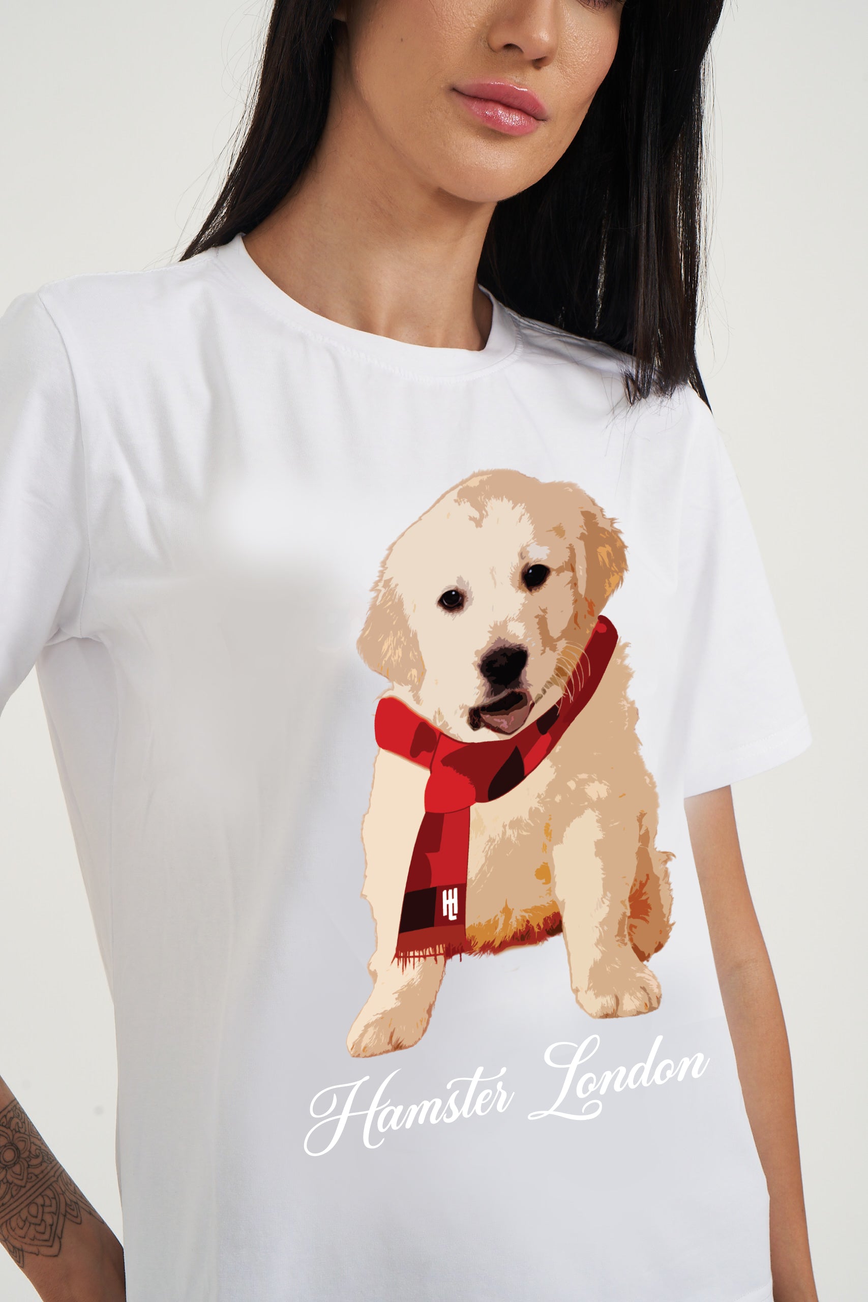 Hamster London Pup H Labrador T-shirt White