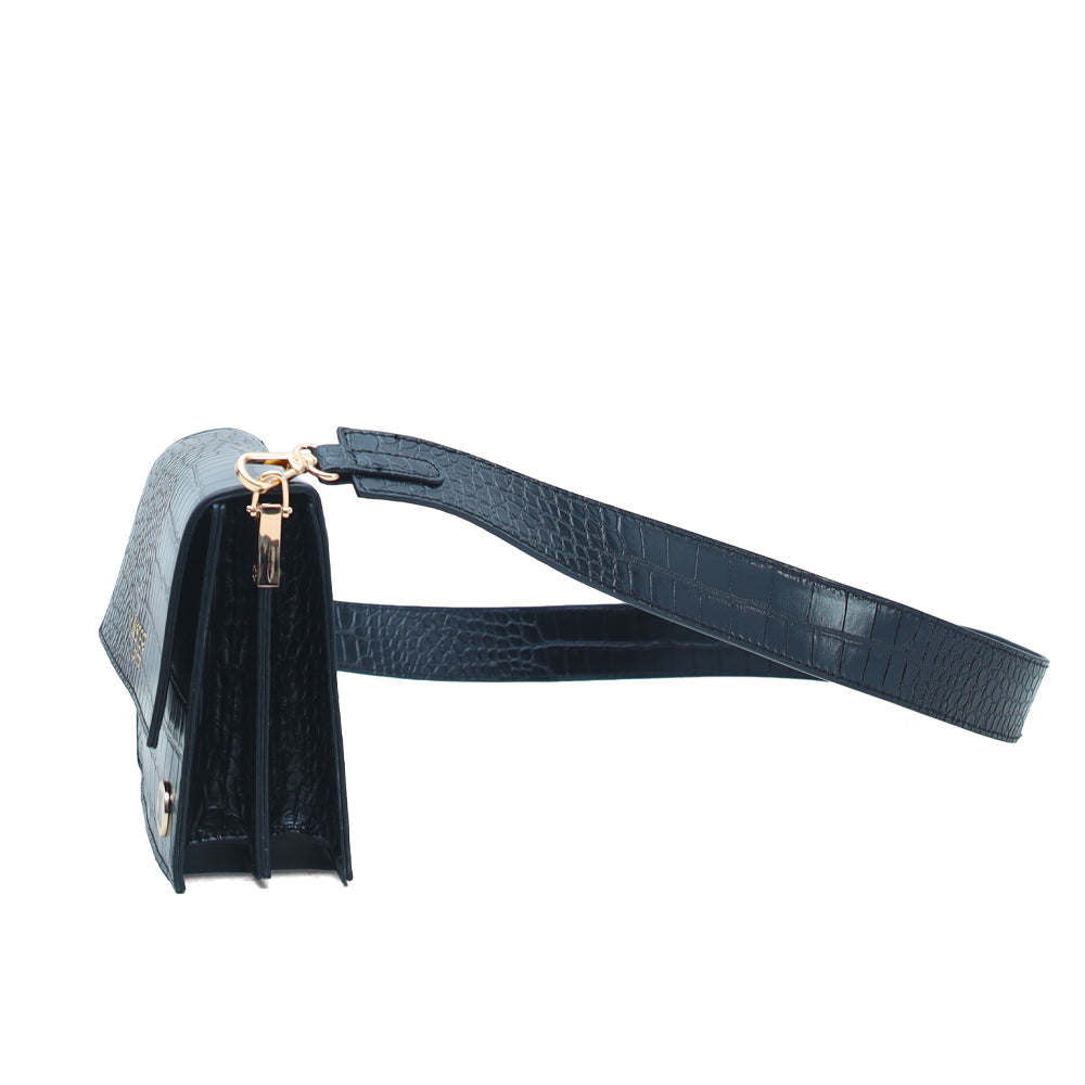 Hamster London Roma Mini Flap Bag Black