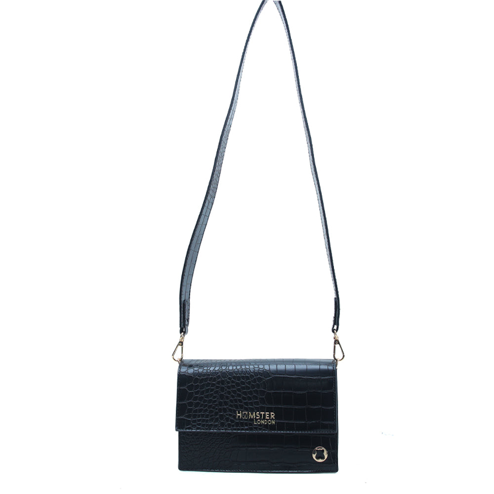 Hamster London Roma Mini Flap Bag Black