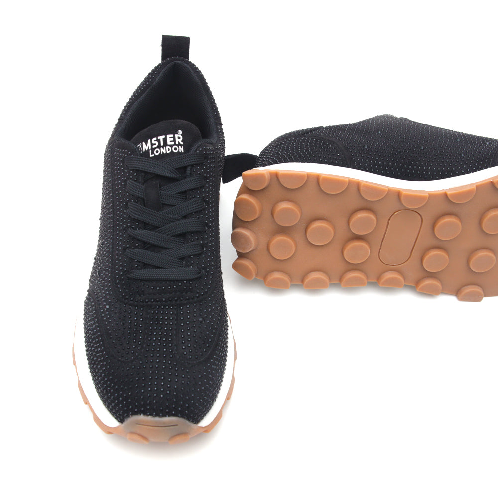 Hamster London Love Stone Black Sneakers