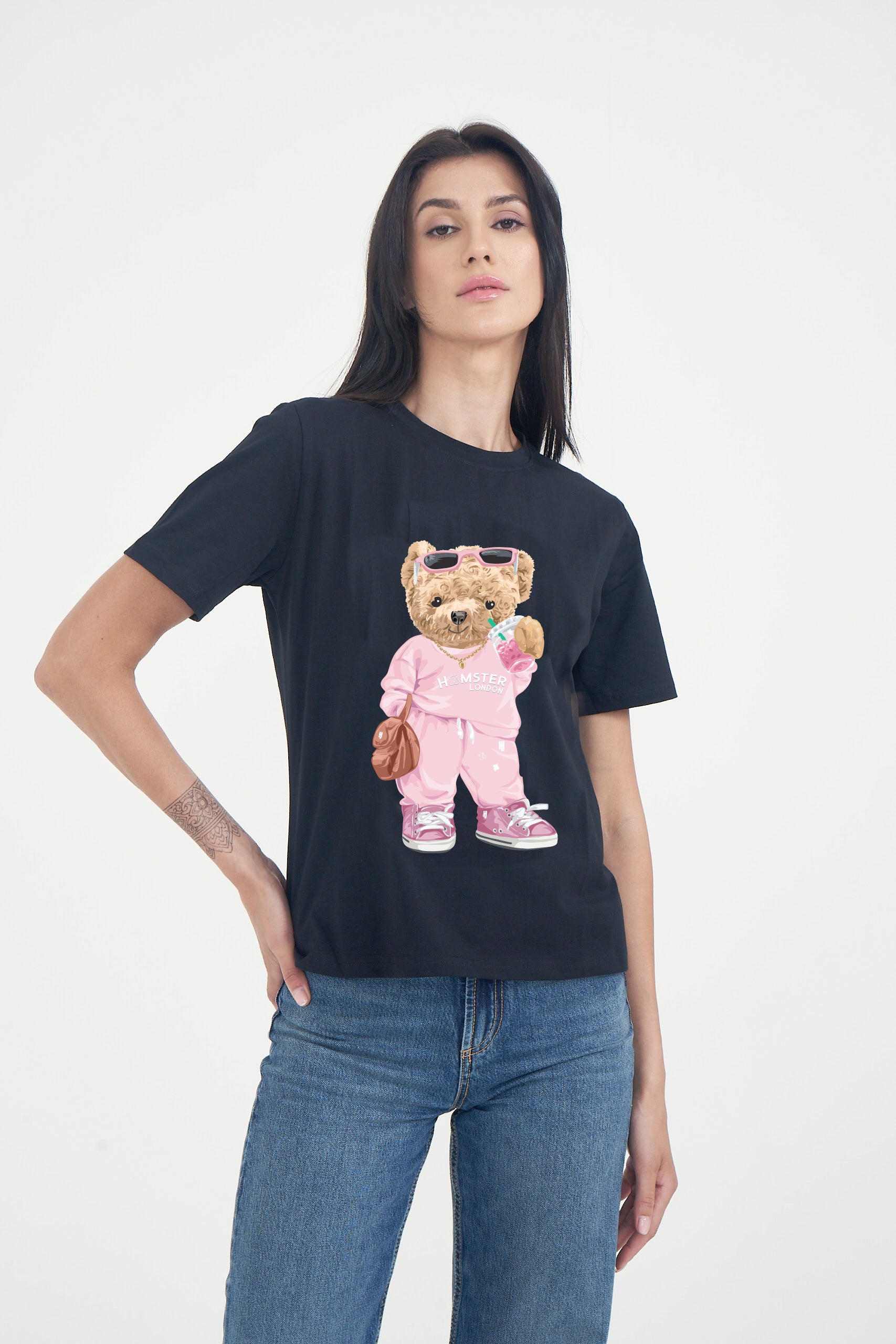 Hamster London Ted H Coffee Run T-Shirt Black