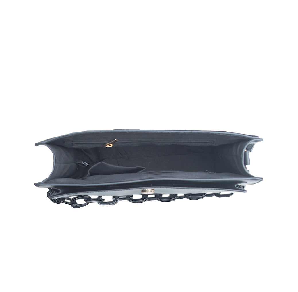 Hamster London Roma Flap Bag Black