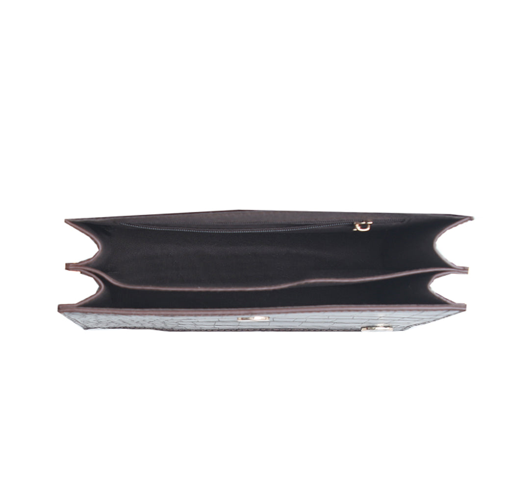 Hamster London Roma Mini Flap Bag Brown