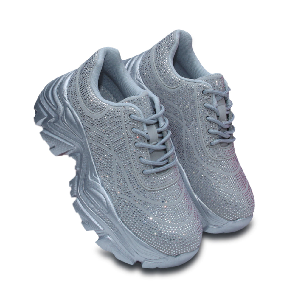 Hamster London Crystal Silver Sneakers