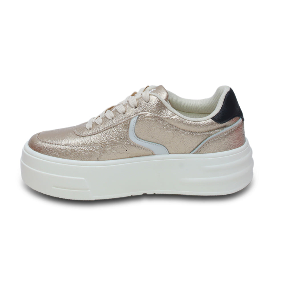 Hamster London Metallic Motion Gold Sneakers