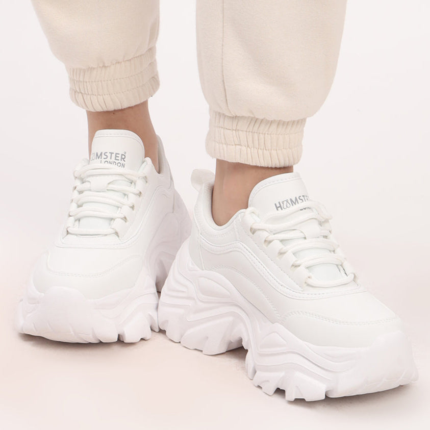 Hamster London Mousehole All White Party Sneakers