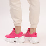 Hamster London Mousehole Hot Pink Party Sneakers