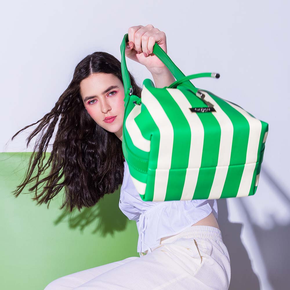 Hamster London Urban Eden Shoulder Bag Green/White