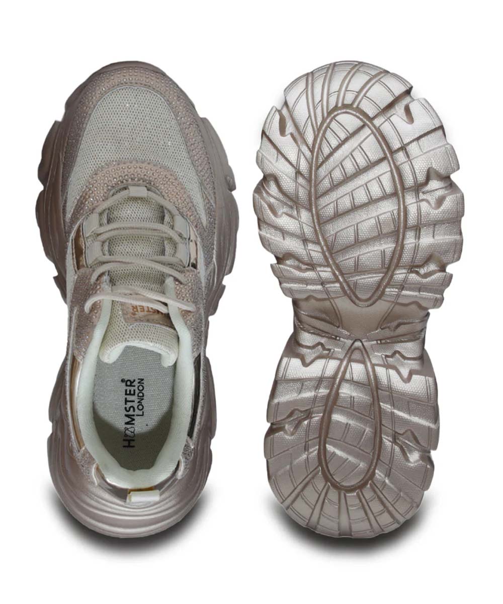 Hamster London Booster Gold Sneakers
