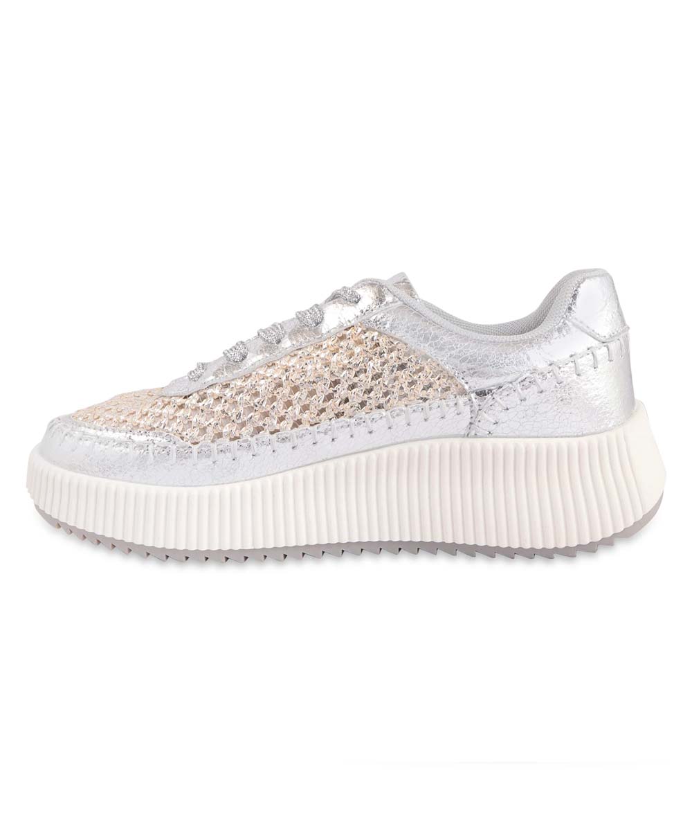 Hamster London Marcella Mesh Silver Party Sneakers