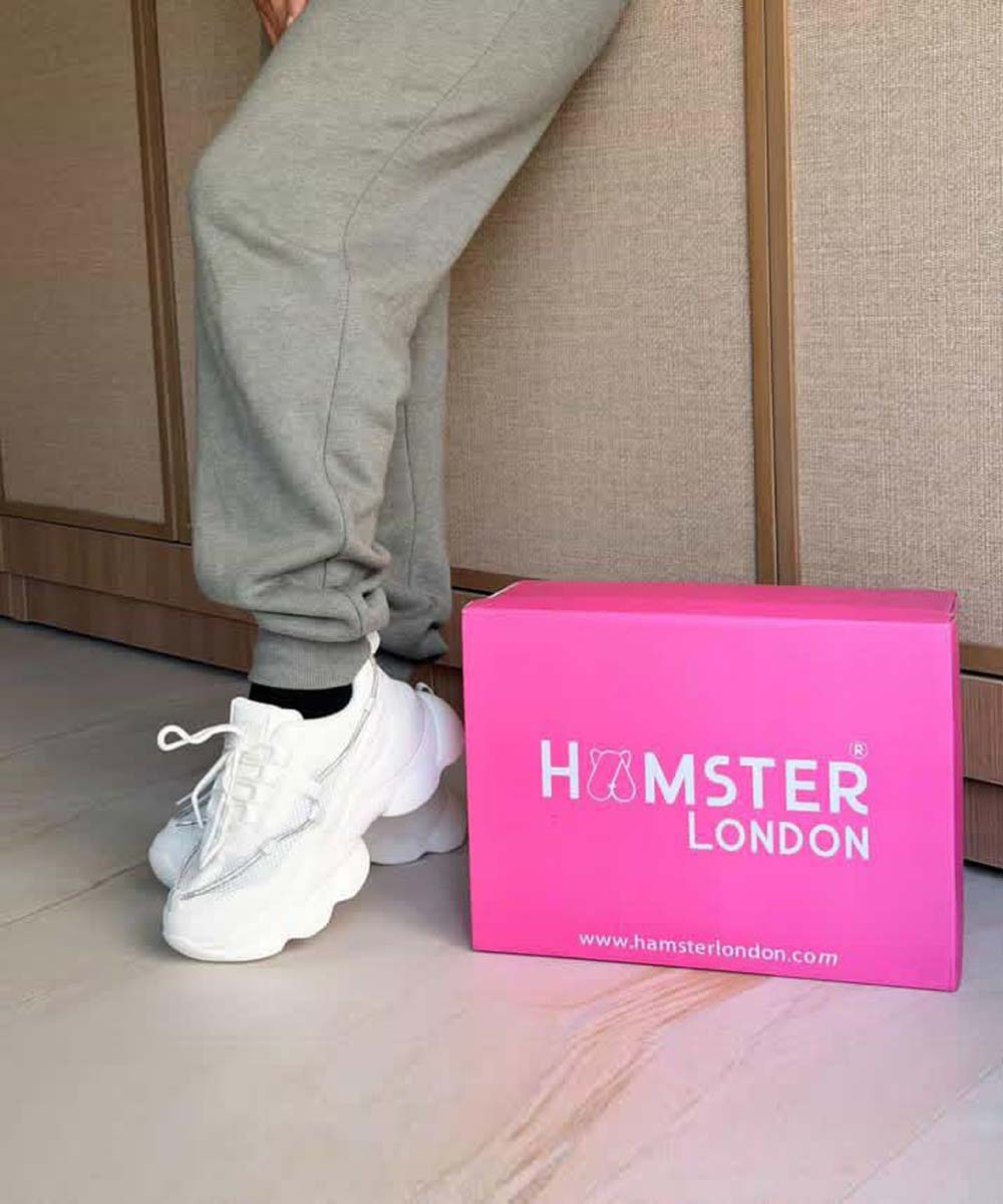 Hamster London Mousehole All White Party Sneakers