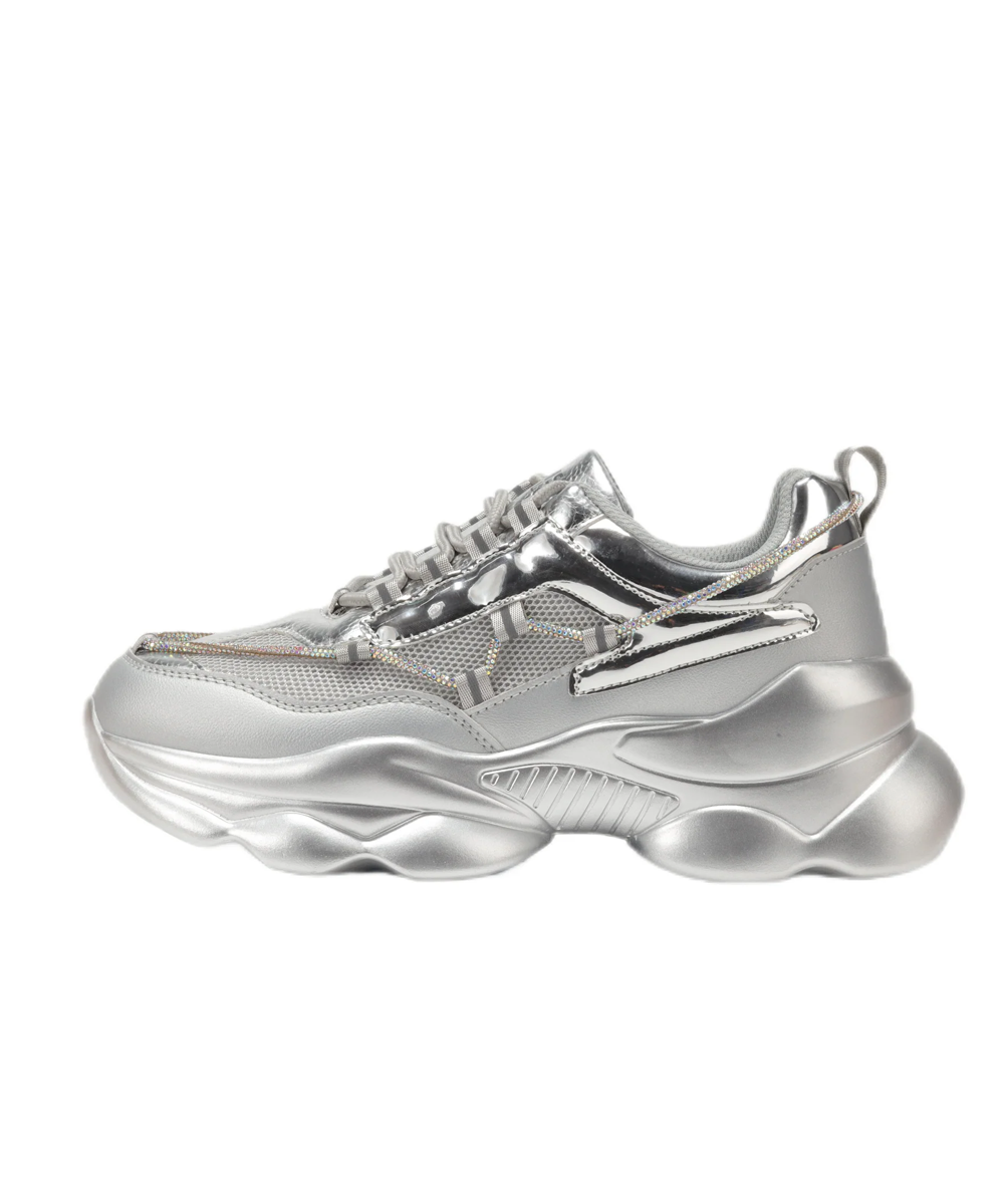 Hamster London Marcella Party Silver Sneakers