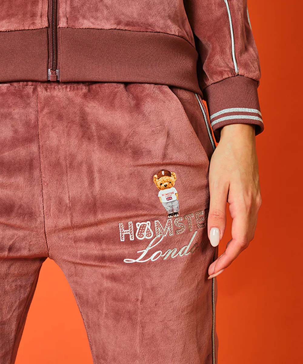 Hamster London Ted H Velvet Zipper Coord Set