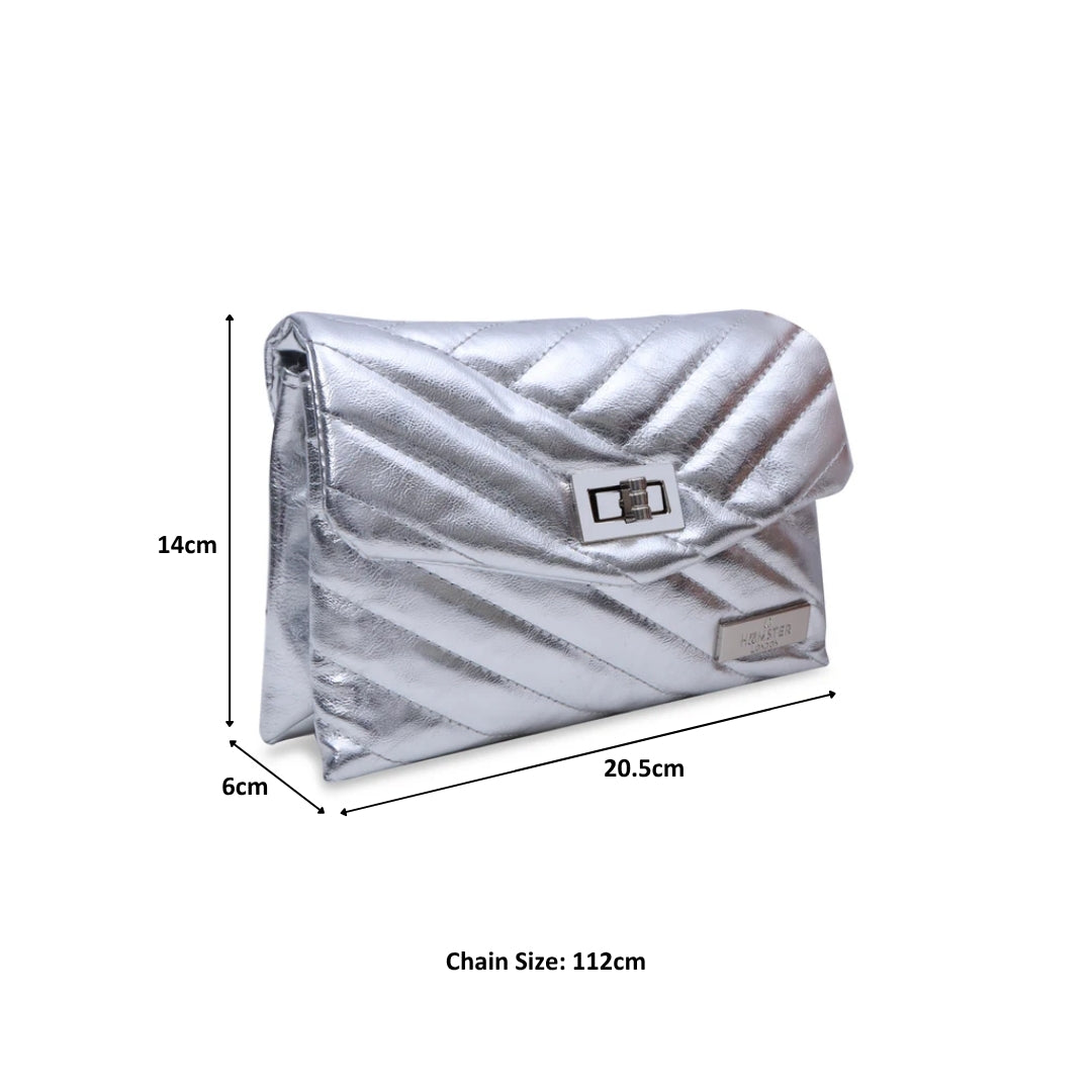 Hamster London Bea Crossbody Bag Silver