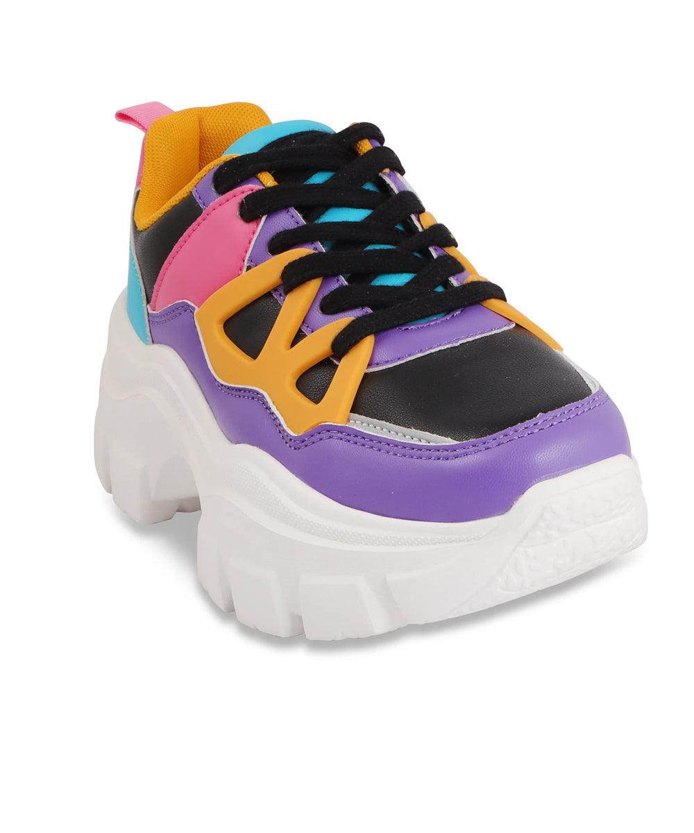 Hamster London Marcella Party Retro Purple Sneakers