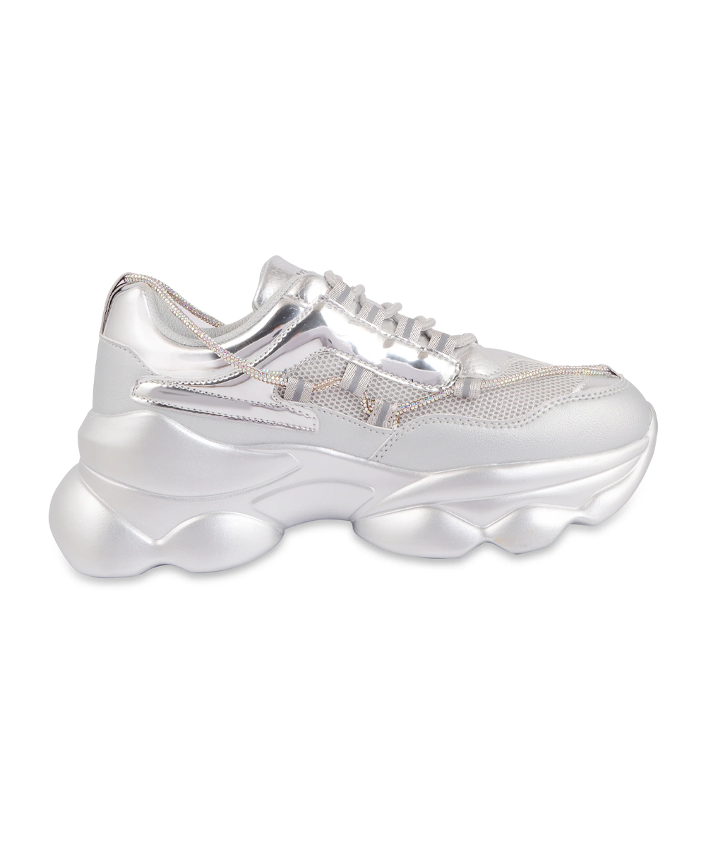 Hamster London Marcella Party Silver Sneakers
