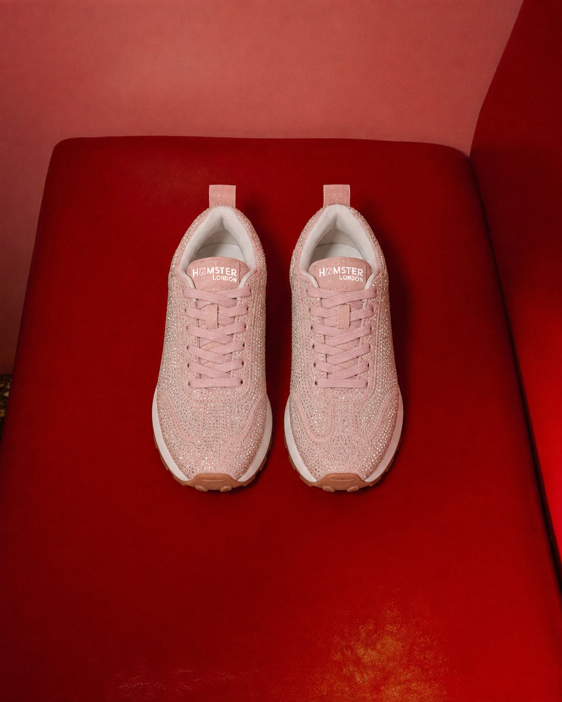 Hamster London Love Stone Pink Sneakers
