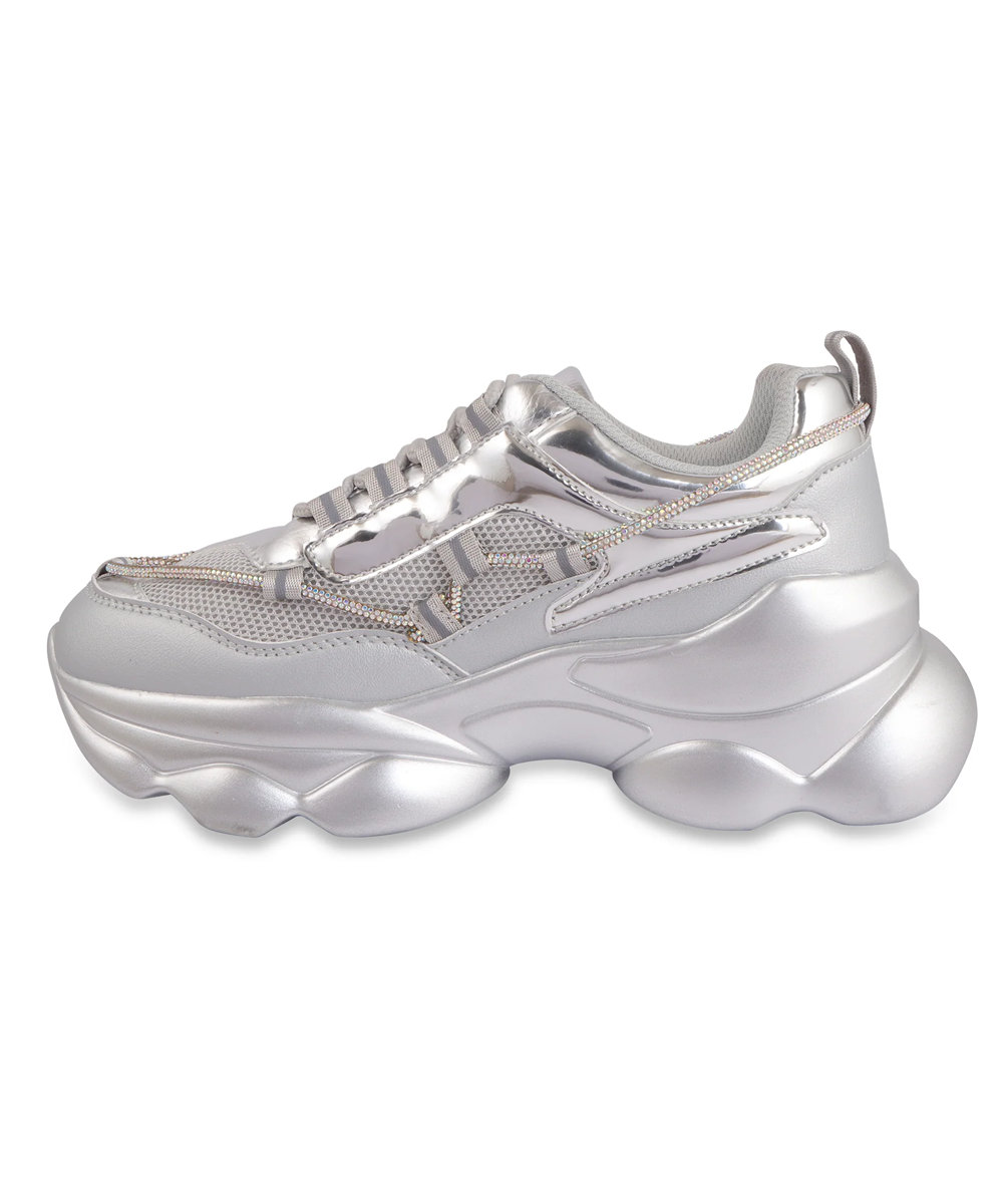Hamster London Marcella Party Silver Sneakers