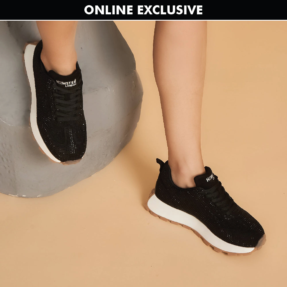 Hamster London Love Stone Black Sneakers