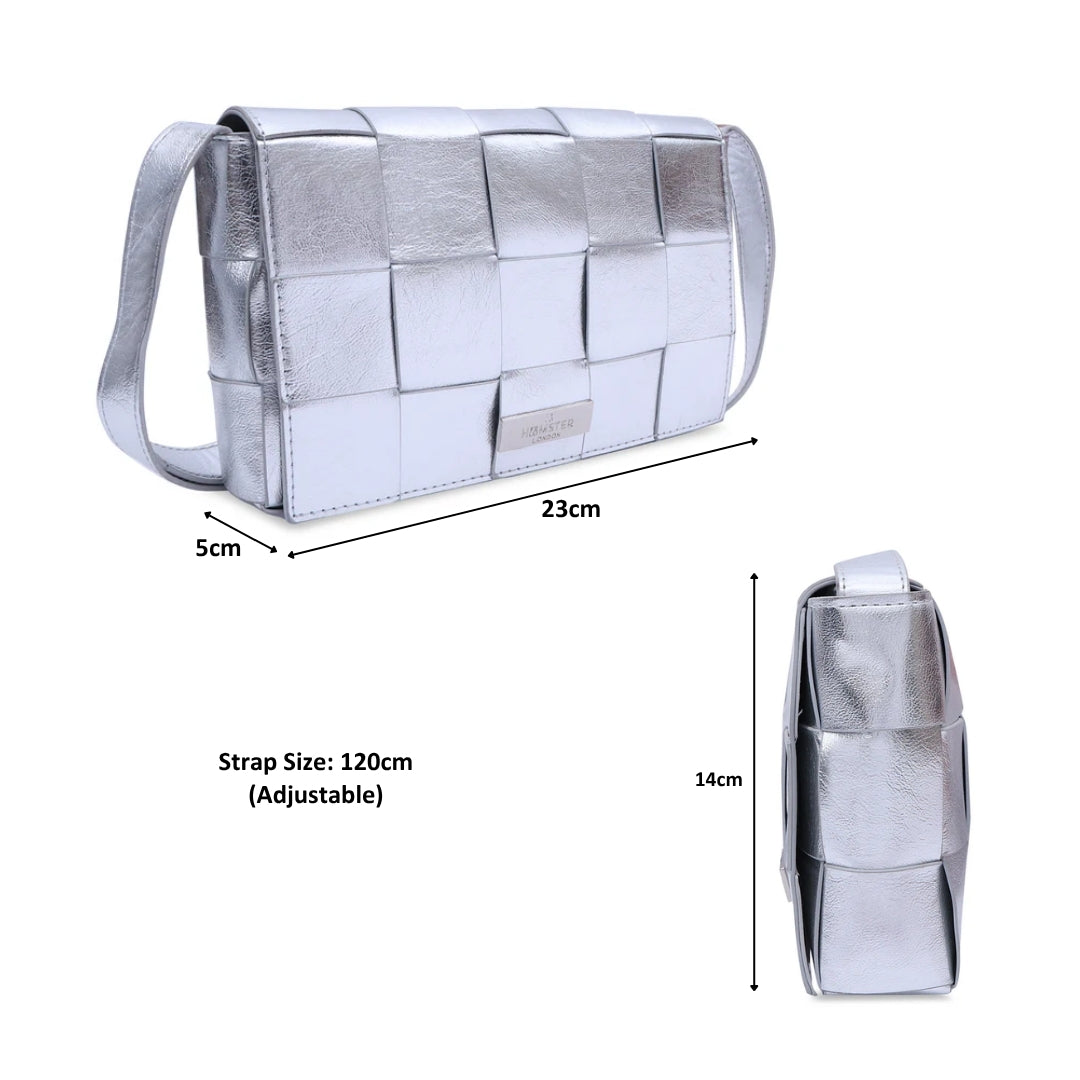 Hamster London Beverley Stellina Crossbody Silver
