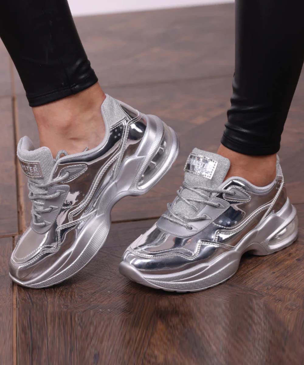 Hamster London Heli Silver Party Sneakers