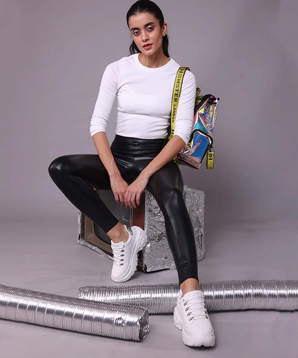Hamster London Heli Silver Stripe Party Sneakers