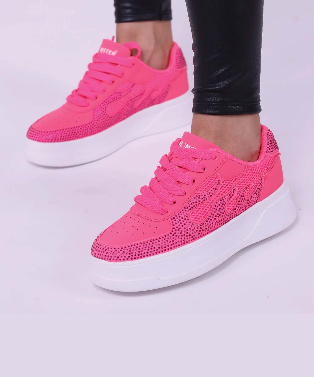Hamster London Marcella Fire Hot Pink Party Sneakers
