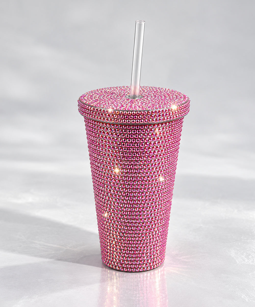 Hamster London Crystal Gem Sipper Hot Pink