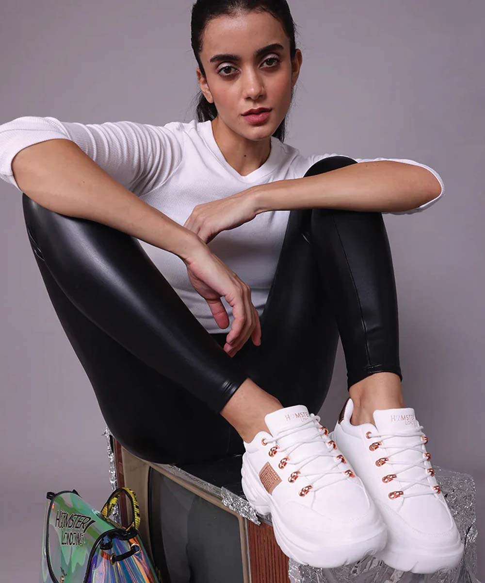 Hamster London Heli Gold Stripe Party Sneakers