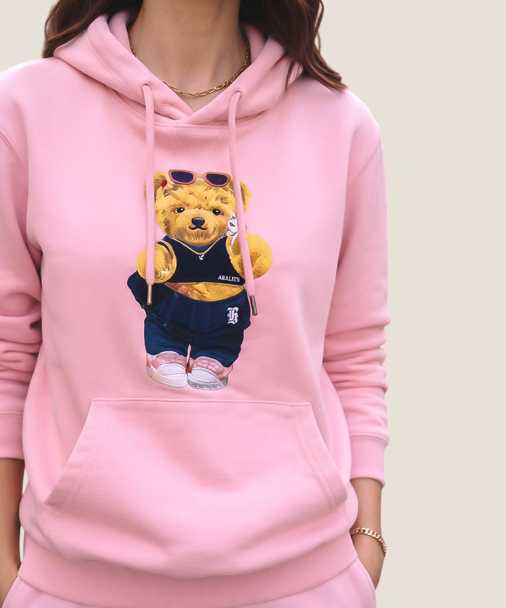 Hamster London Ted H Holiday Pink Hoodie & Lower Cord Set