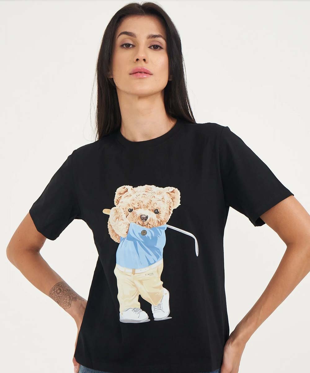 Hamster London Ted H Golden Swing T-shirt Black