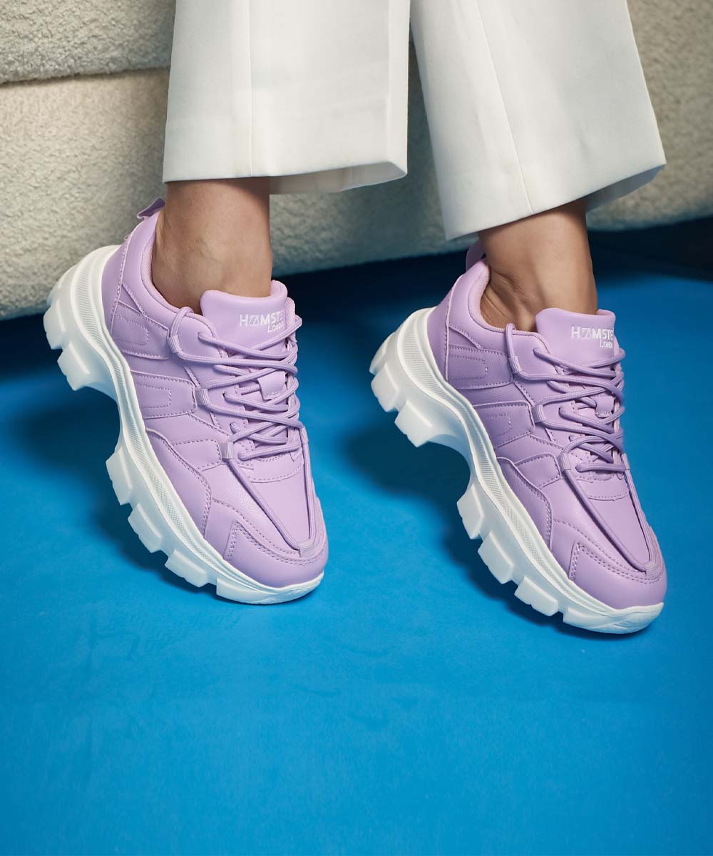 Hamster London Mousehole Purple Party Sneakers