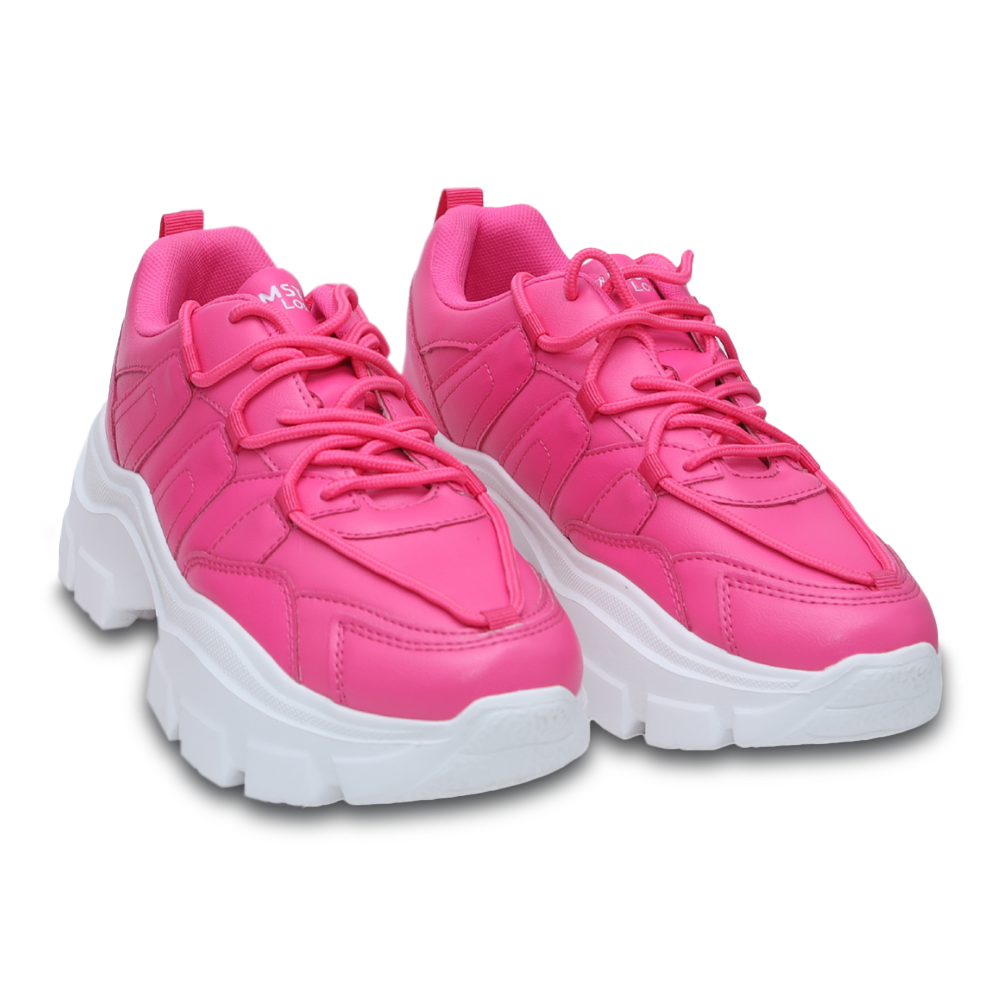 Hamster London Mousehole Hot Pink Party Sneakers