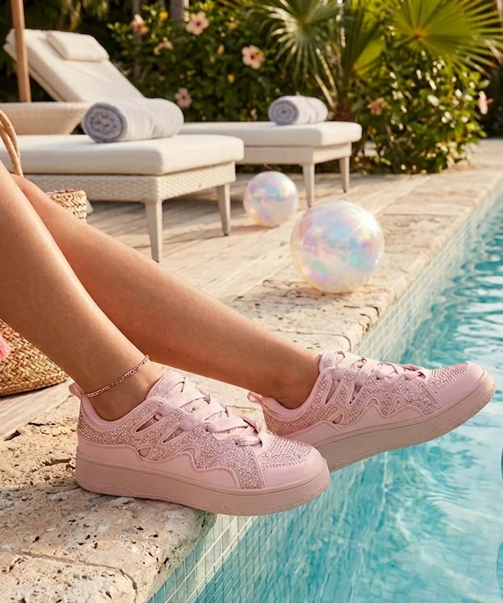 Hamster London Neptune Pink Party Sneakers