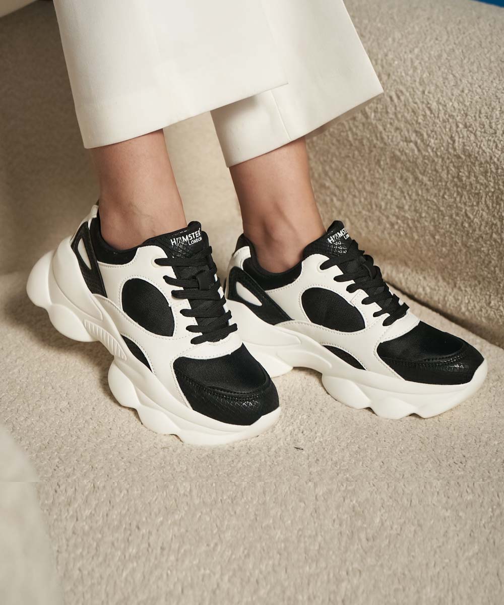 Hamster London Bubble White Black Sneakers