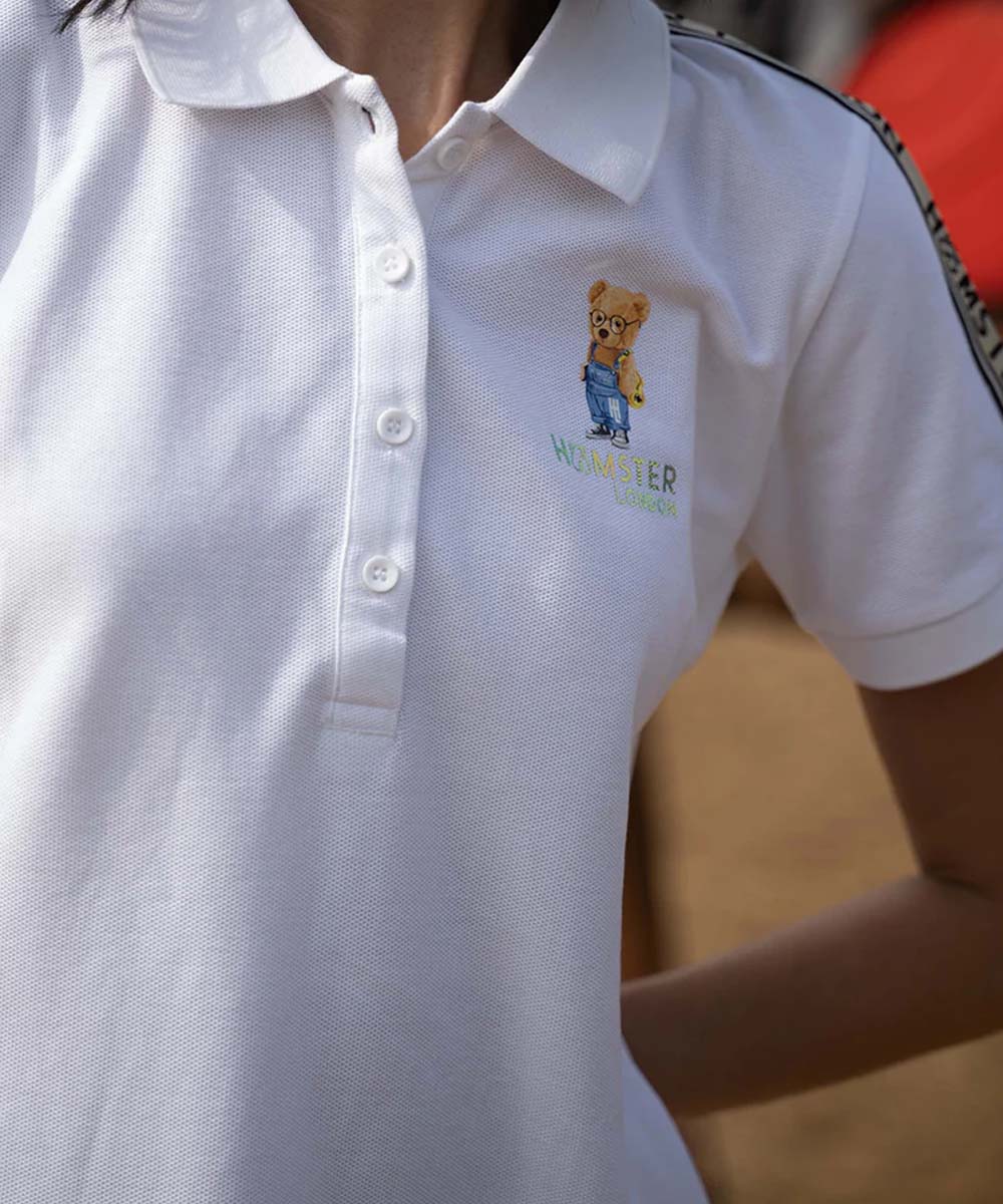 Hamster London Ted H Claira Polo Shirt White