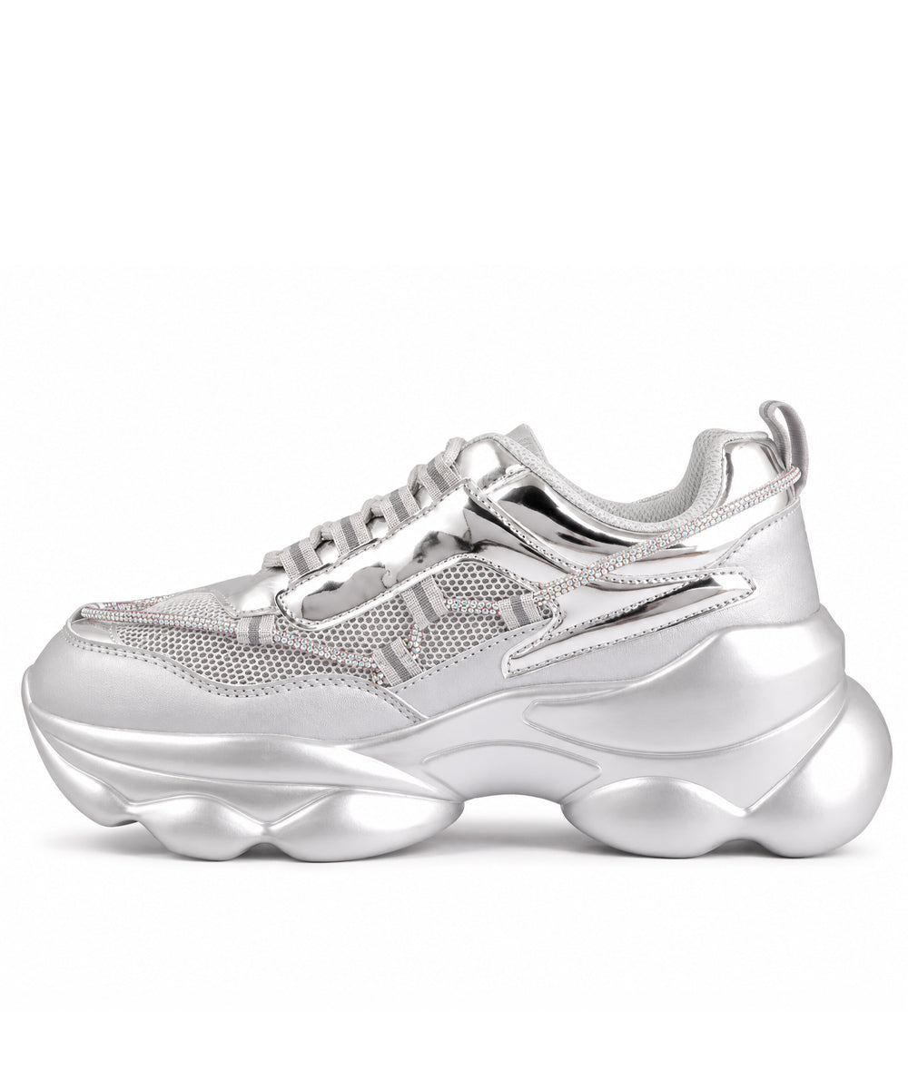 Hamster London Marcella Party Silver Sneakers